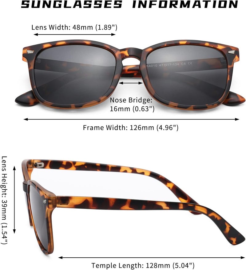 COASION Polarized Kids Sunglasses UV 400 Protection for Girls Boys Classic Retro Style Toddler Shades Age 3-12 - Image 3